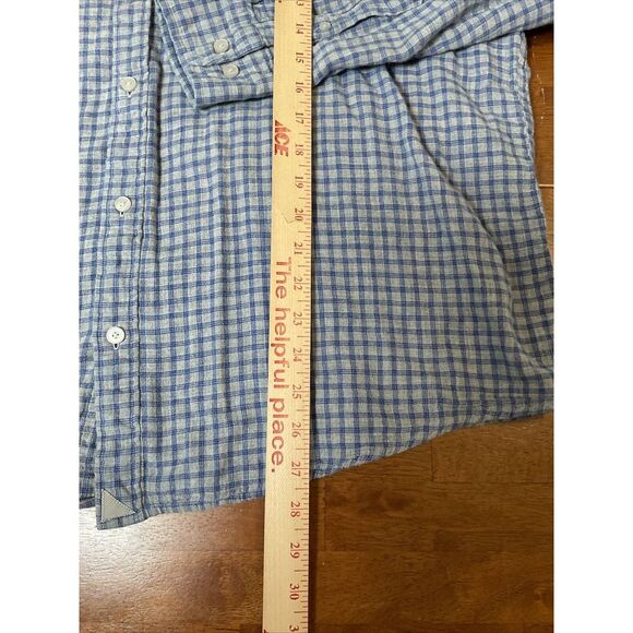 UNTUCKit Mens 3XL Shirt Pugliese Double Face Layer 100% Cotton Blue Gray Plaid - Picture 4 of 9